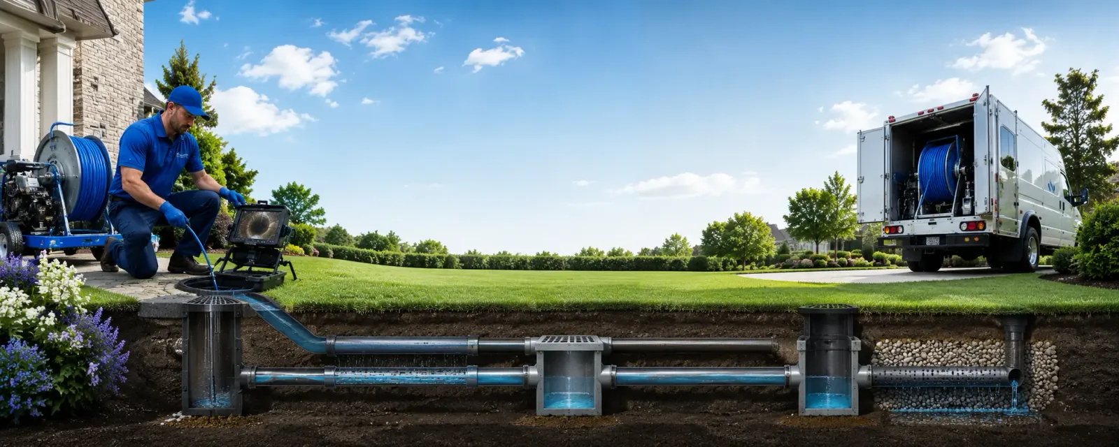 Outdoor drain cleaning information for Hudgins, VA